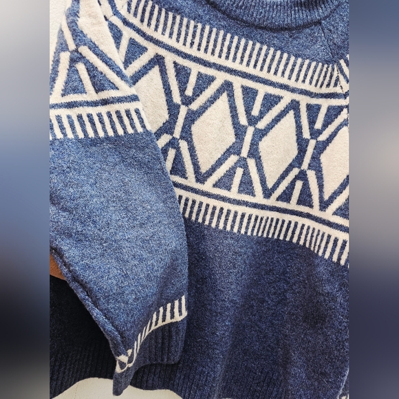 For The Republic Navy and Cream Crewneck Sweater - Picture 3 of 5